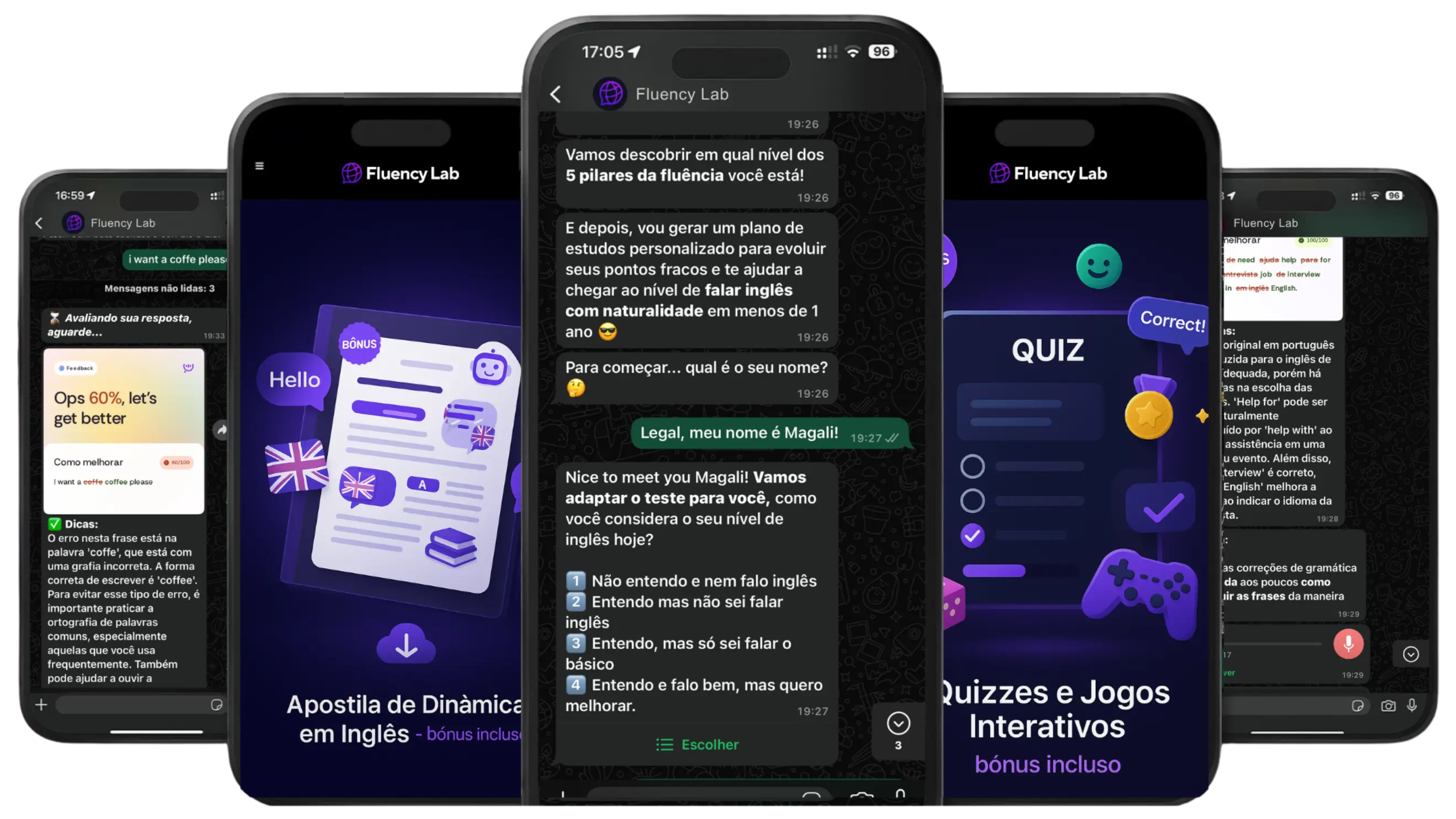Fluency Lab App - Teacher 24/7 no WhatsApp